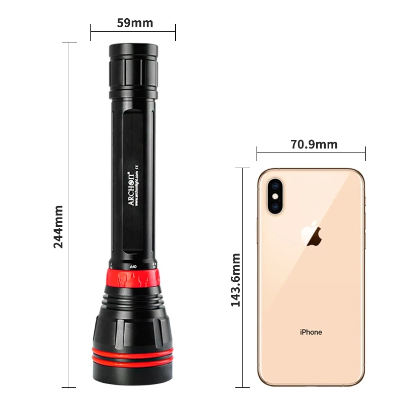 4000LM 4-LED 100M étanche lamp - Underwater Flashlight avis et prix