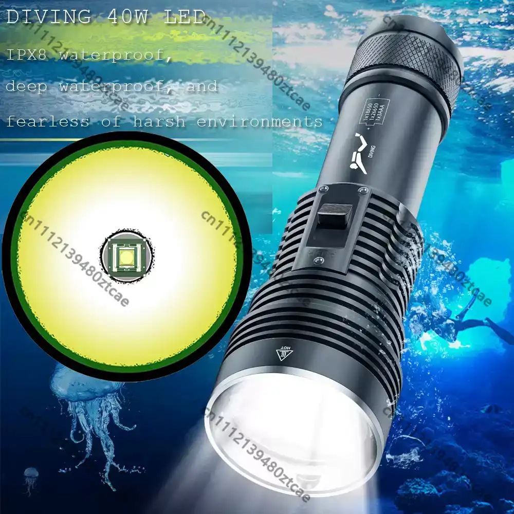 Lampe torche de plongée laser  - Underwater Flashlight avis et prix