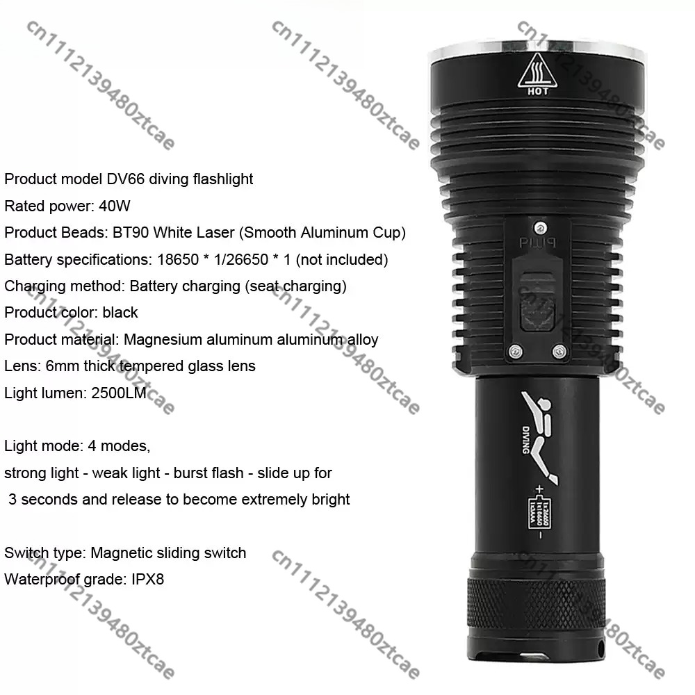 Lampe torche de plongée laser  - Underwater Flashlight avis et prix